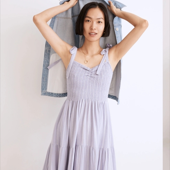 Madewell Light Purple Tiered Maxi Dress - Picture 2 of 6